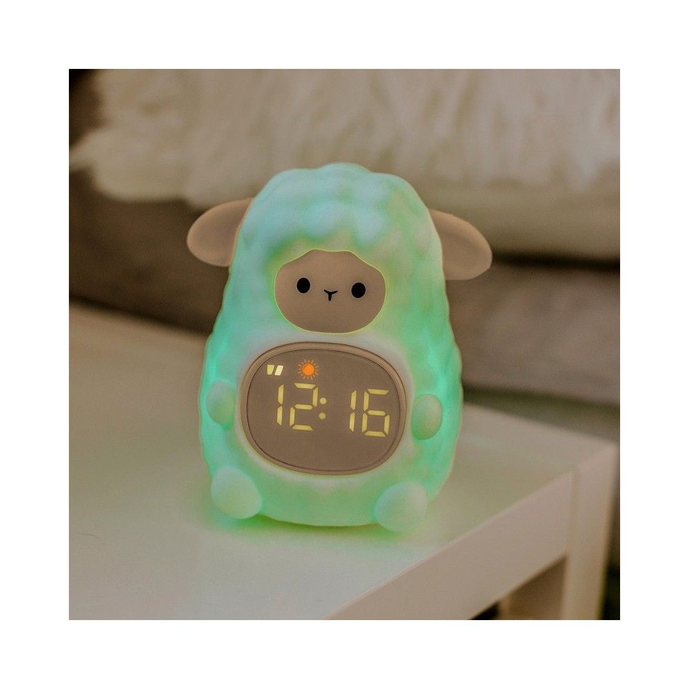 Lampa de noapte cu lumini LED RGB si alarma, Marys, Oaie