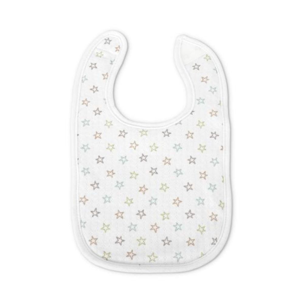 Set 3 bavete bumbac, Lorelli, inchidere cu velcro, potrivit pentru hranire si in perioada eruptiei dentare, White