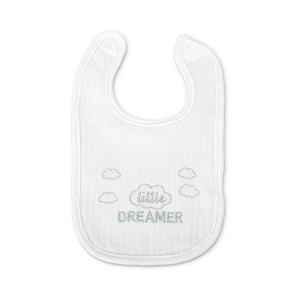 Set 3 bavete bumbac, Lorelli, inchidere cu velcro, potrivit pentru hranire si in perioada eruptiei dentare, White