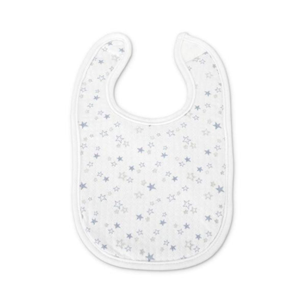 Set 3 bavete bumbac, Lorelli, inchidere cu velcro, potrivit pentru hranire si in perioada eruptiei dentare, Blue