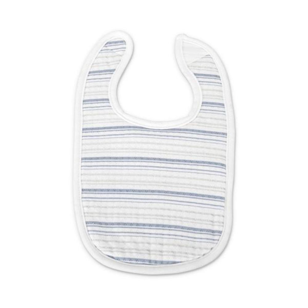 Set 3 bavete bumbac, Lorelli, inchidere cu velcro, potrivit pentru hranire si in perioada eruptiei dentare, Blue