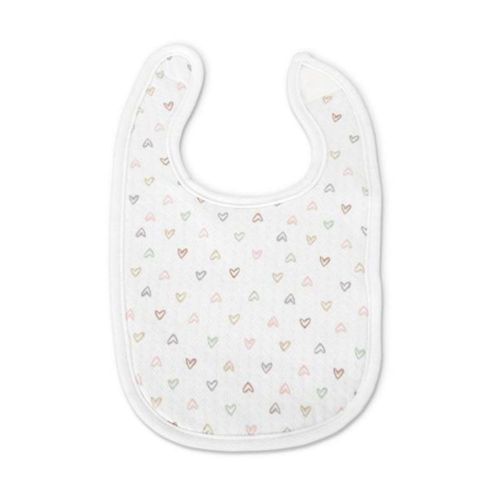 Set 3 bavete bumbac, Lorelli, inchidere cu velcro, potrivit pentru hranire si in perioada eruptiei dentare, Pink