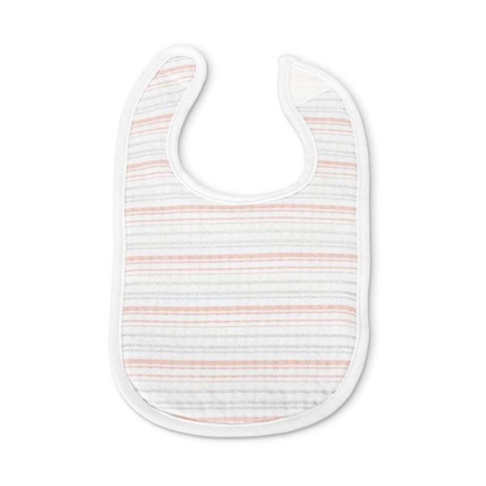 Set 3 bavete bumbac, Lorelli, inchidere cu velcro, potrivit pentru hranire si in perioada eruptiei dentare, Pink