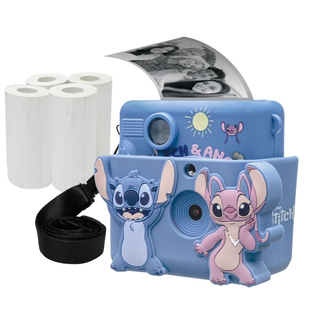 Camera foto instant cu husa din silicon, Lexibook, Starcam, Disney Stitch