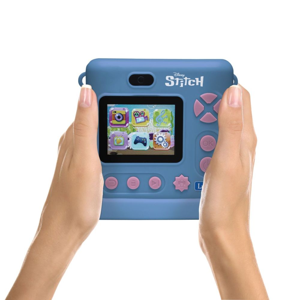 Camera foto instant cu husa din silicon, Lexibook, Starcam, Disney Stitch