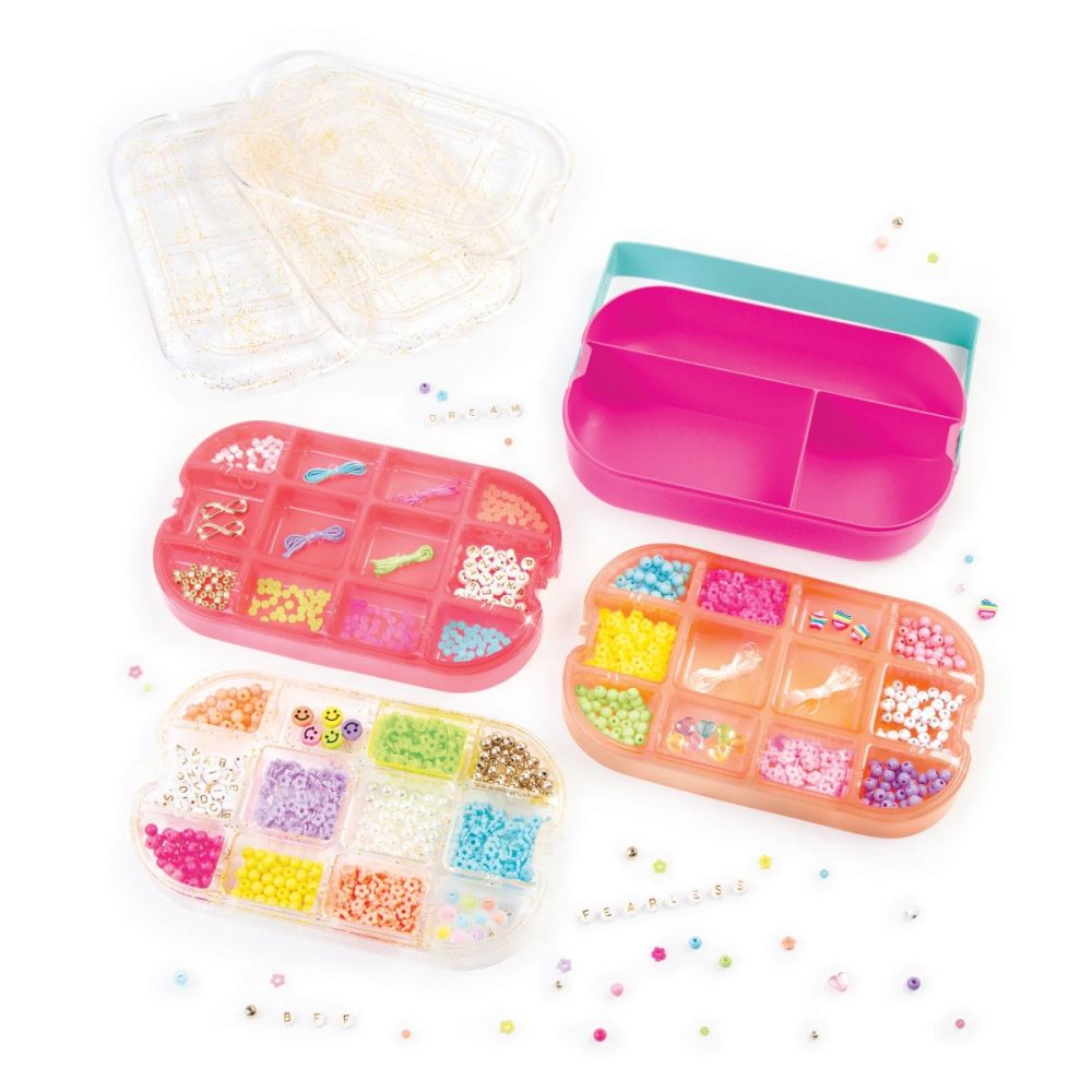 Set de creat bratari cu pandative, Make It Real, Beads 2-Go, 1380 piese