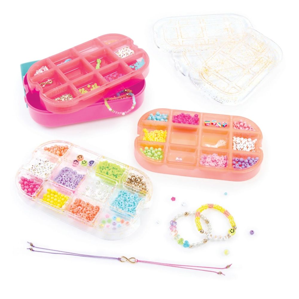 Set de creat bratari cu pandative, Make It Real, Beads 2-Go, 1380 piese