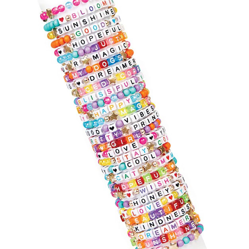 Set de creare bratari, Make It Real, Say Yes Alphabet Bead Bracelet, 1008 piese