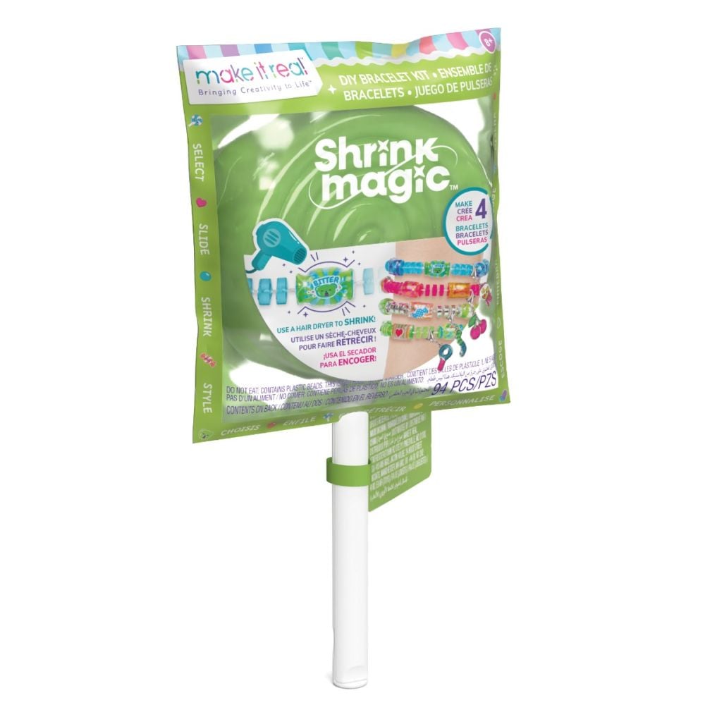 Set de creat 4 bratari, Make It Real, Shrink Magic Lollipop