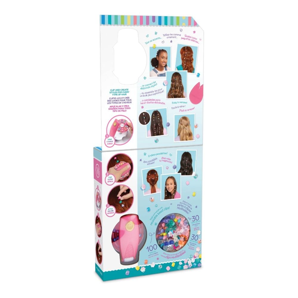 Set aplicator si accesorii pentru par, Make It Real, Snap N Glam, Hair Styling, 167 piese