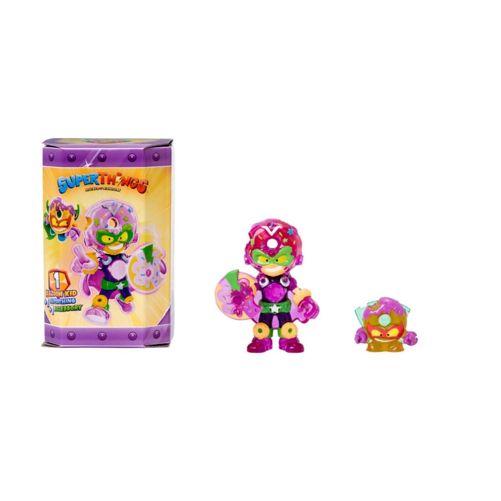 Set 2 figurine si accesoriu, SuperThings, Guardians Of Kazoom Kid
