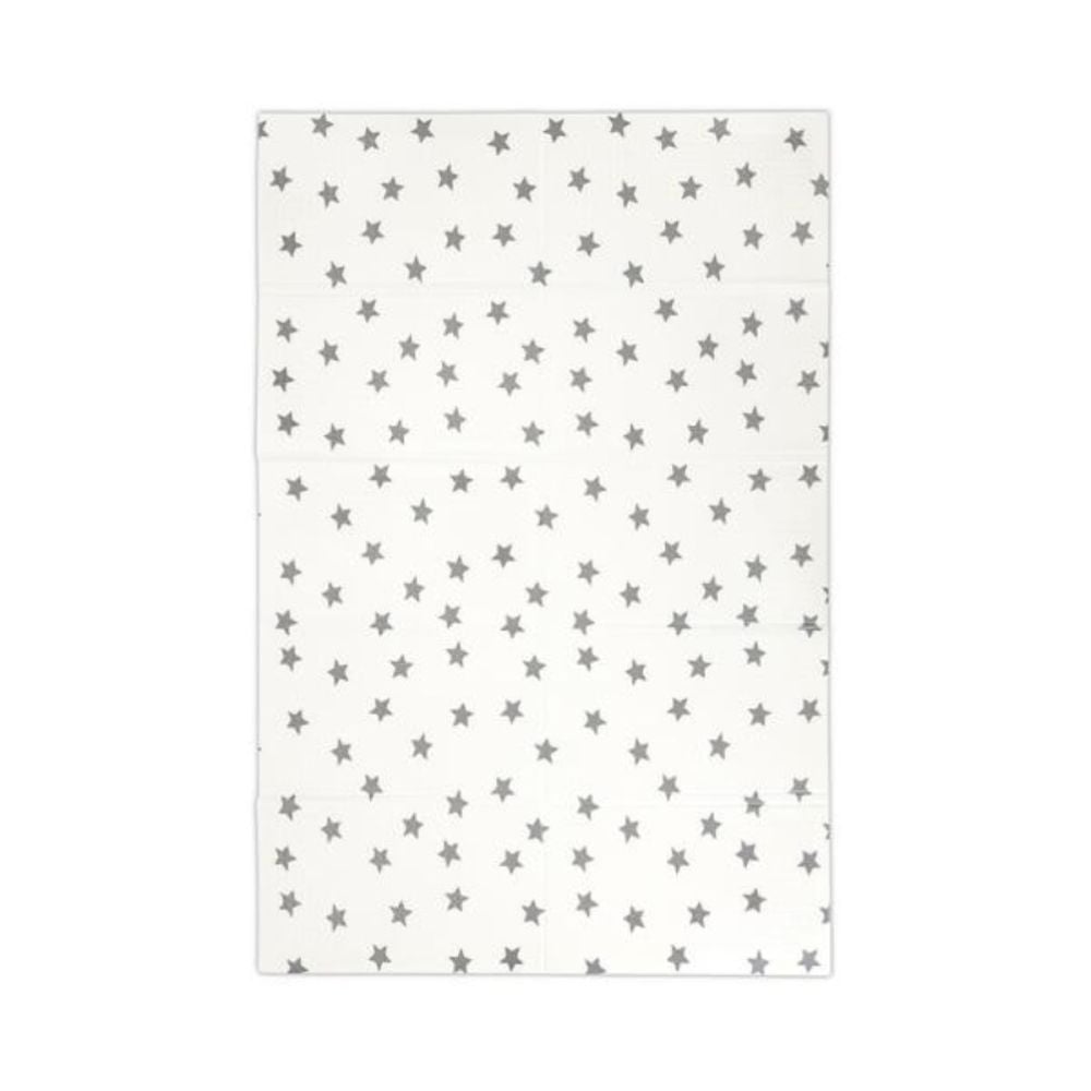 Covoras de joaca termic, Lorelli, din spuma XPE, design cu doua fete, pliabil, impermeabil, 120 x 180 cm, Buddies and Stars