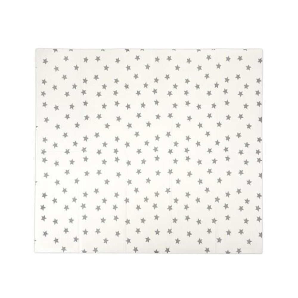 Covoras de joaca termic, Lorelli, din spuma XPE, design cu doua fete, pliabil, impermeabil, 180 x 200 cm, Best Friends and Stars