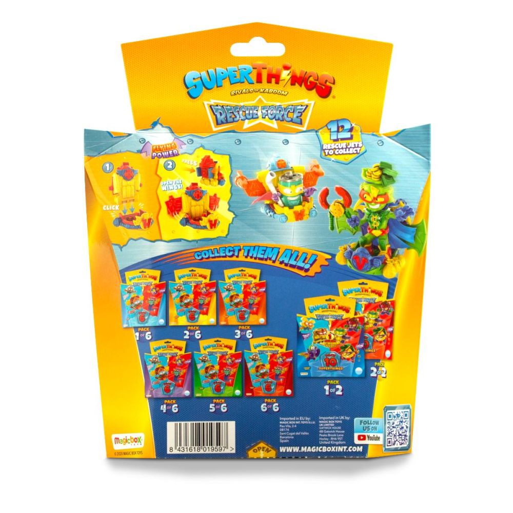 Set 4 figurine si 2 vehicule, SuperThings, Rescue Force