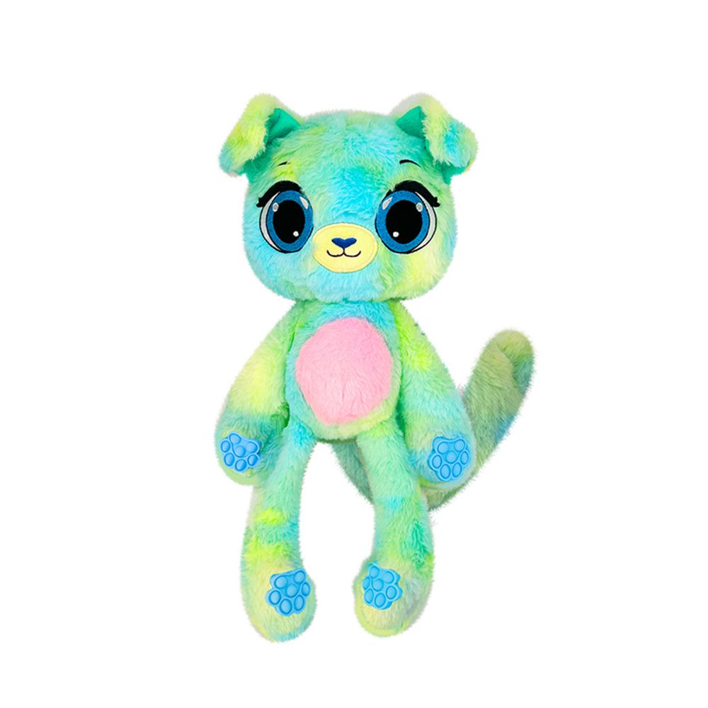 Jucarie mini de plus parfumata, Bubble Pops, S1, Blueberry Bounce Puppy, 23 cm
