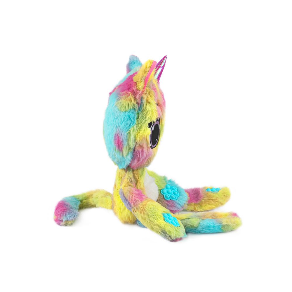Jucarie mini de plus parfumata, Bubble Pops, S1, Raspberry Burst Unicorn, 23 cm
