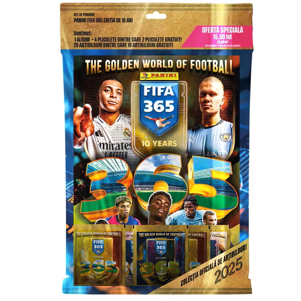 Set album si stickere, Panini, FIFA 365, Editie 10 ani, 2025