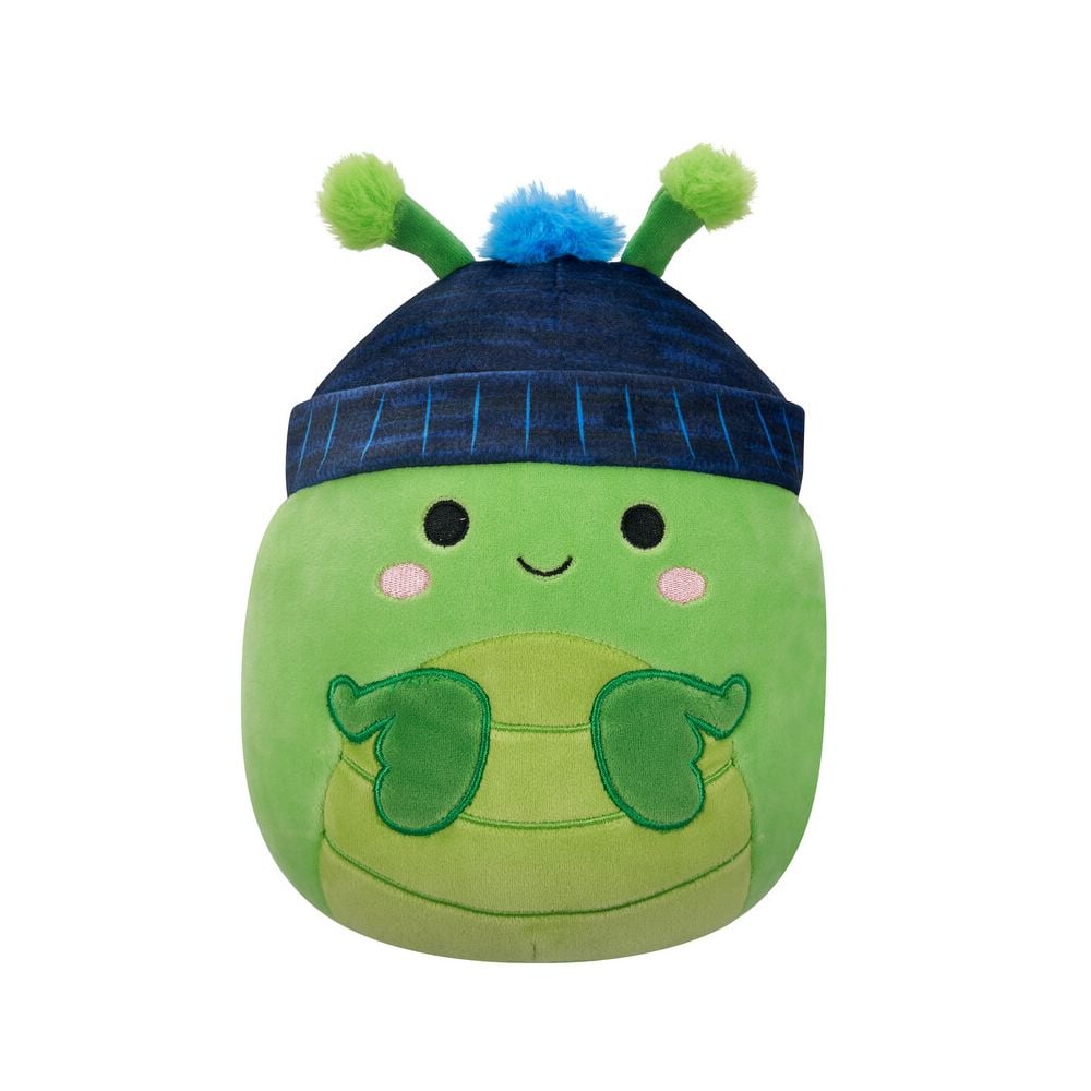 Jucarie de plus, Squishmallows, Greierele Trenton cu caciula albastra, 19 cm