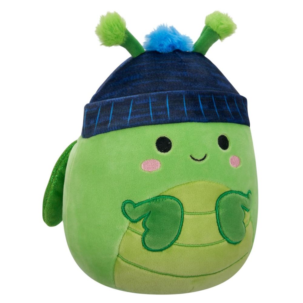 Jucarie de plus, Squishmallows, Greierele Trenton cu caciula albastra, 19 cm