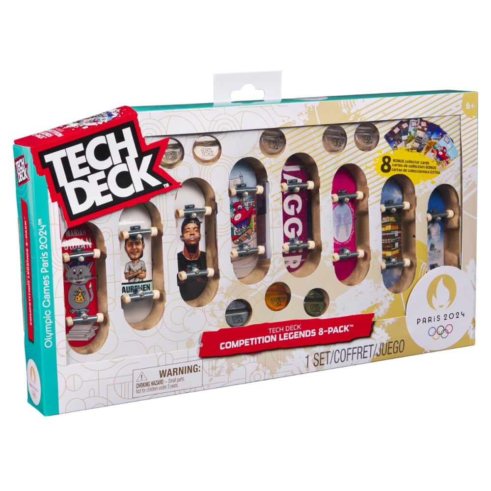 Set 8 mini skateboarduri, Tech Deck, Competition Legends, 20147679