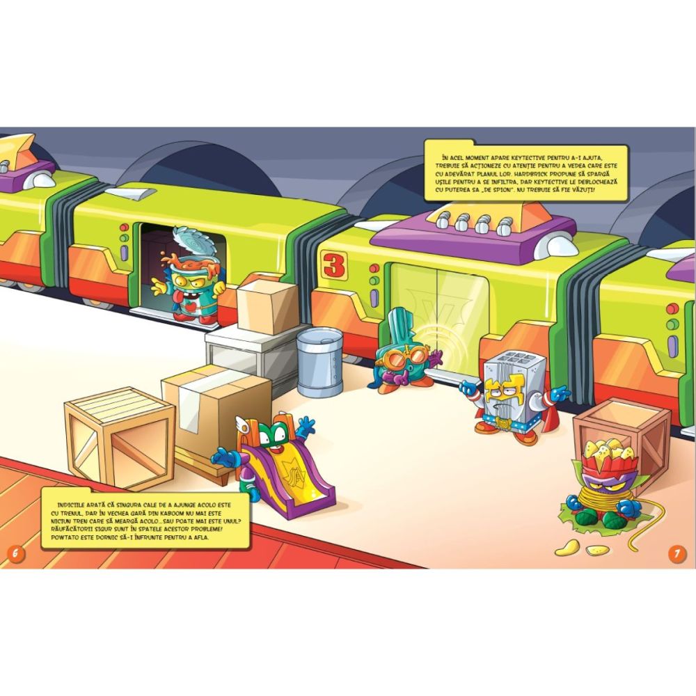 Carte cu autocolante si figurine, Superthings, Secret Spies