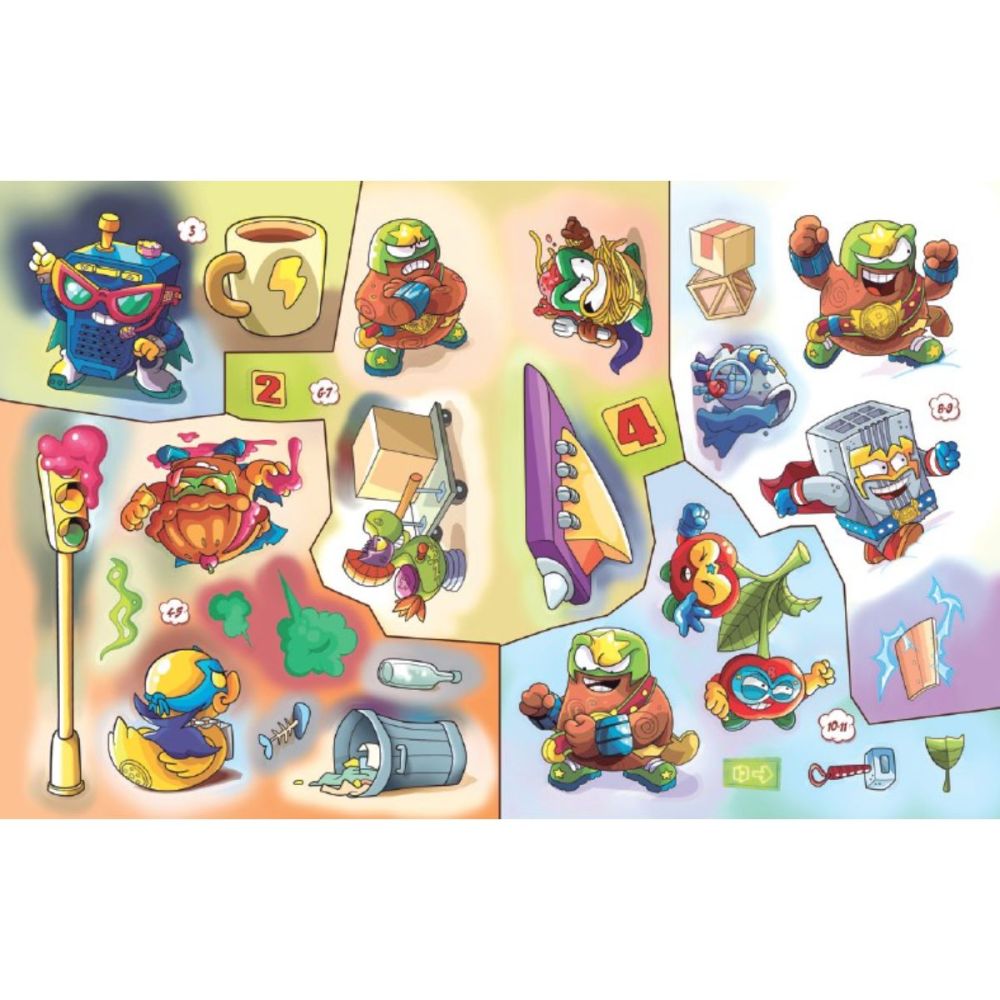 Carte cu autocolante si figurine, Superthings, Secret Spies