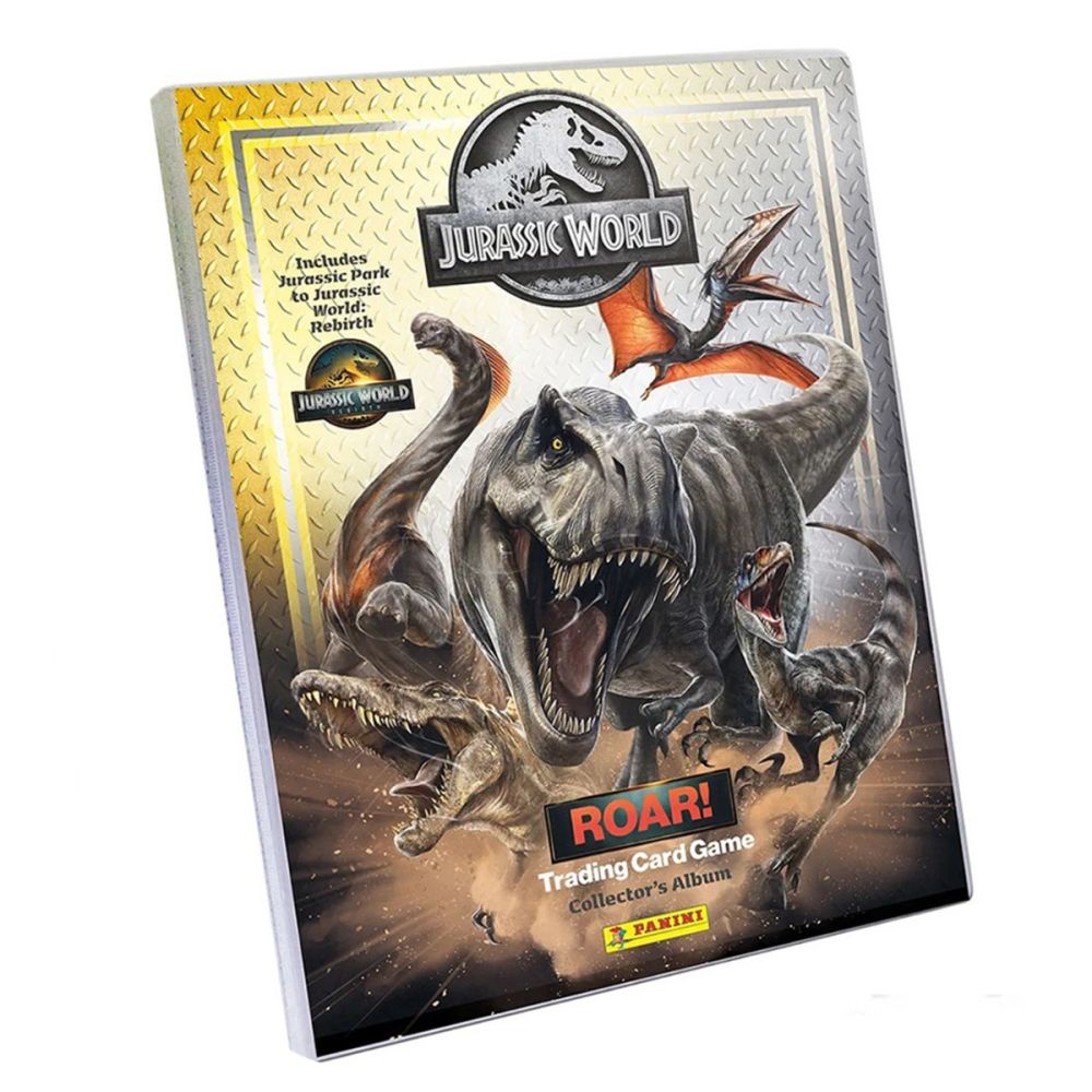 Set album cu 3 pachete si 1 card editie limitata, Panini, Jurassic World Starter Pack