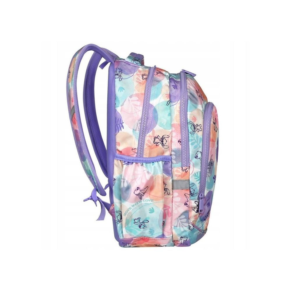 Ghiozdan cu 3 compartimente, Coolpack, Disney Stitch, Pastel