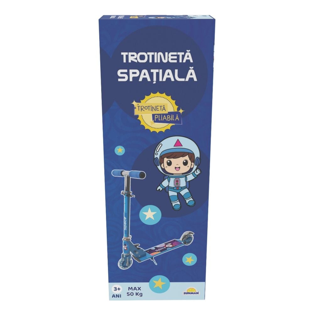 Trotineta pliabila cu 2 roti si lumini, Spatiu