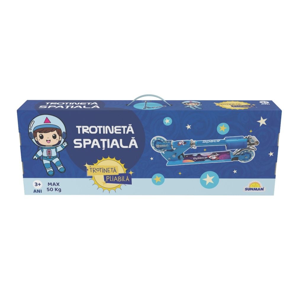 Trotineta pliabila cu 2 roti si lumini, Spatiu