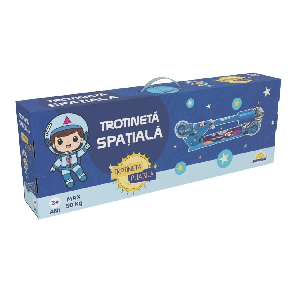 Trotineta pliabila cu 2 roti si lumini, Spatiu