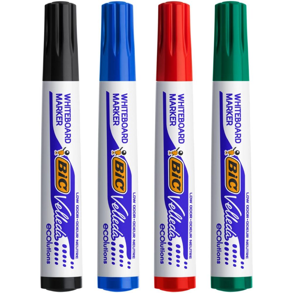 Set 4 markere de tabla alba, Bic, Velleda Ecolutions
