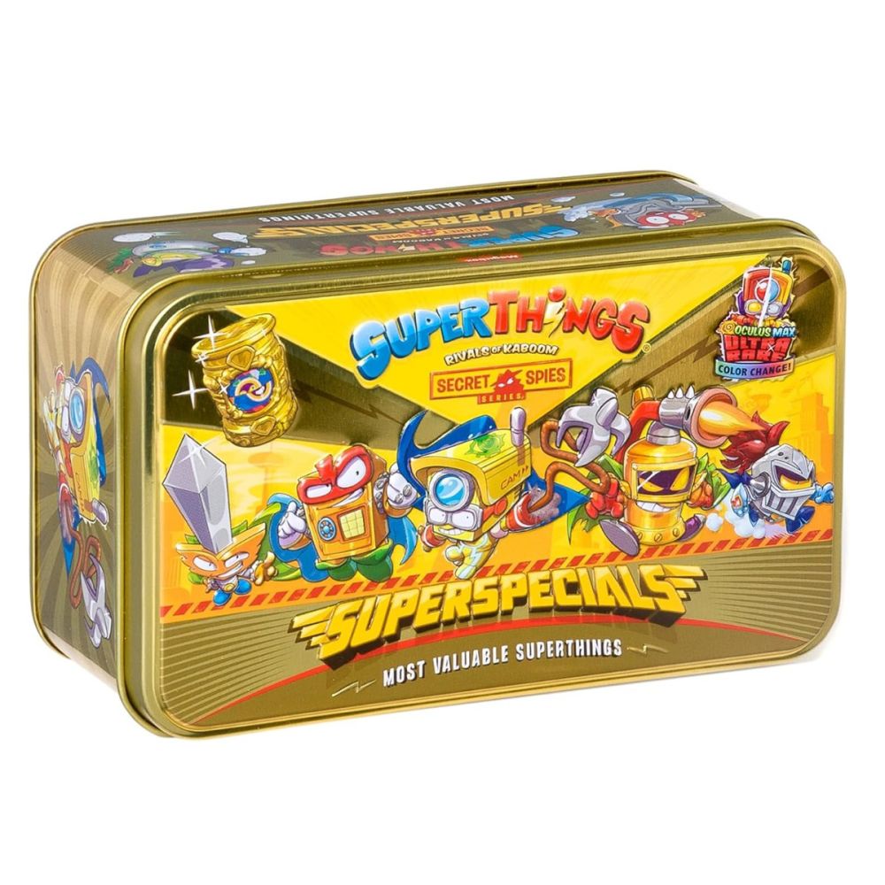 Set 9 figurine in cutie metalica, SuperThings, Secret Spies, S6