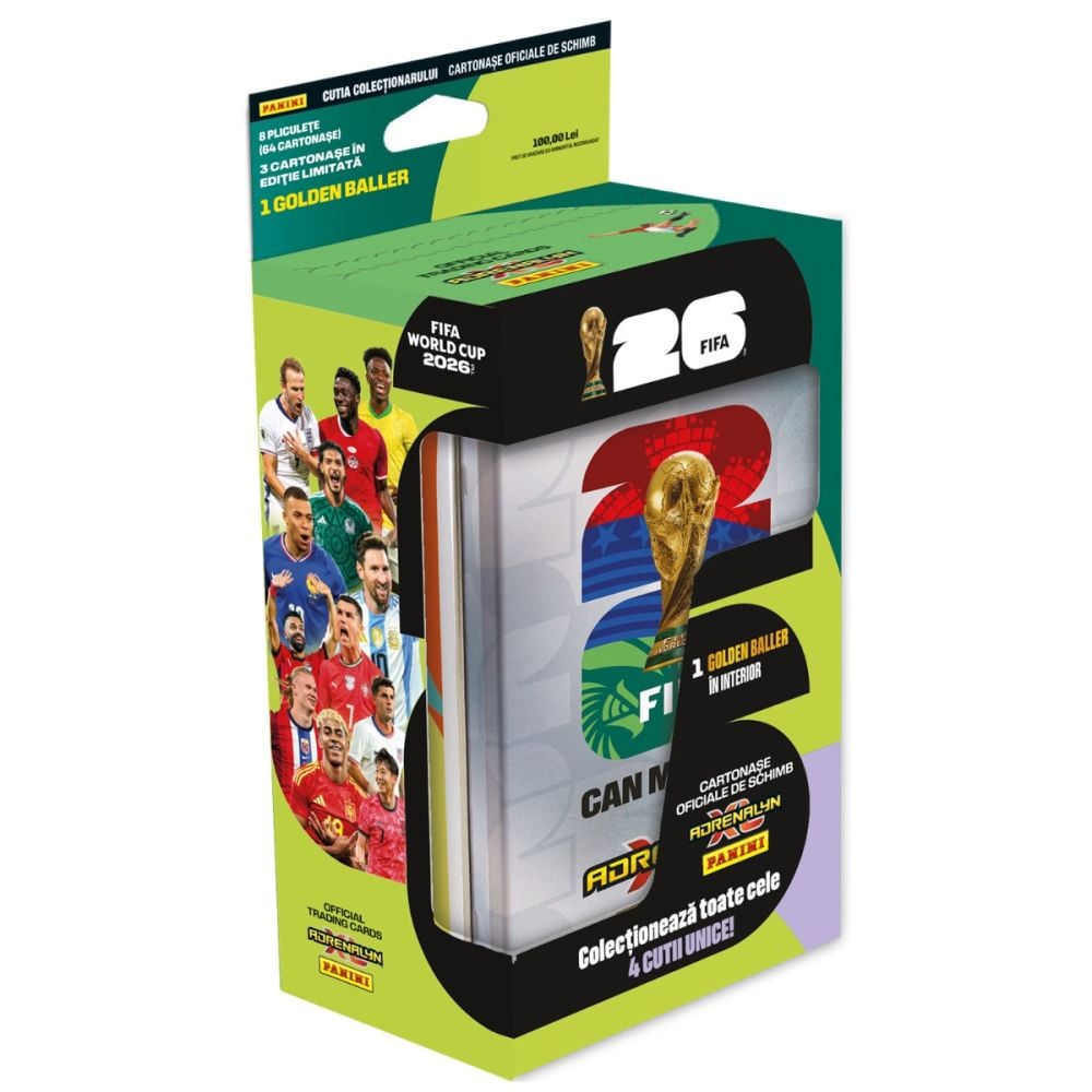 Set cartonase in cutie, Panini, Adrenalyn XL, FIFA World Cup 2026, Mega Tin Box