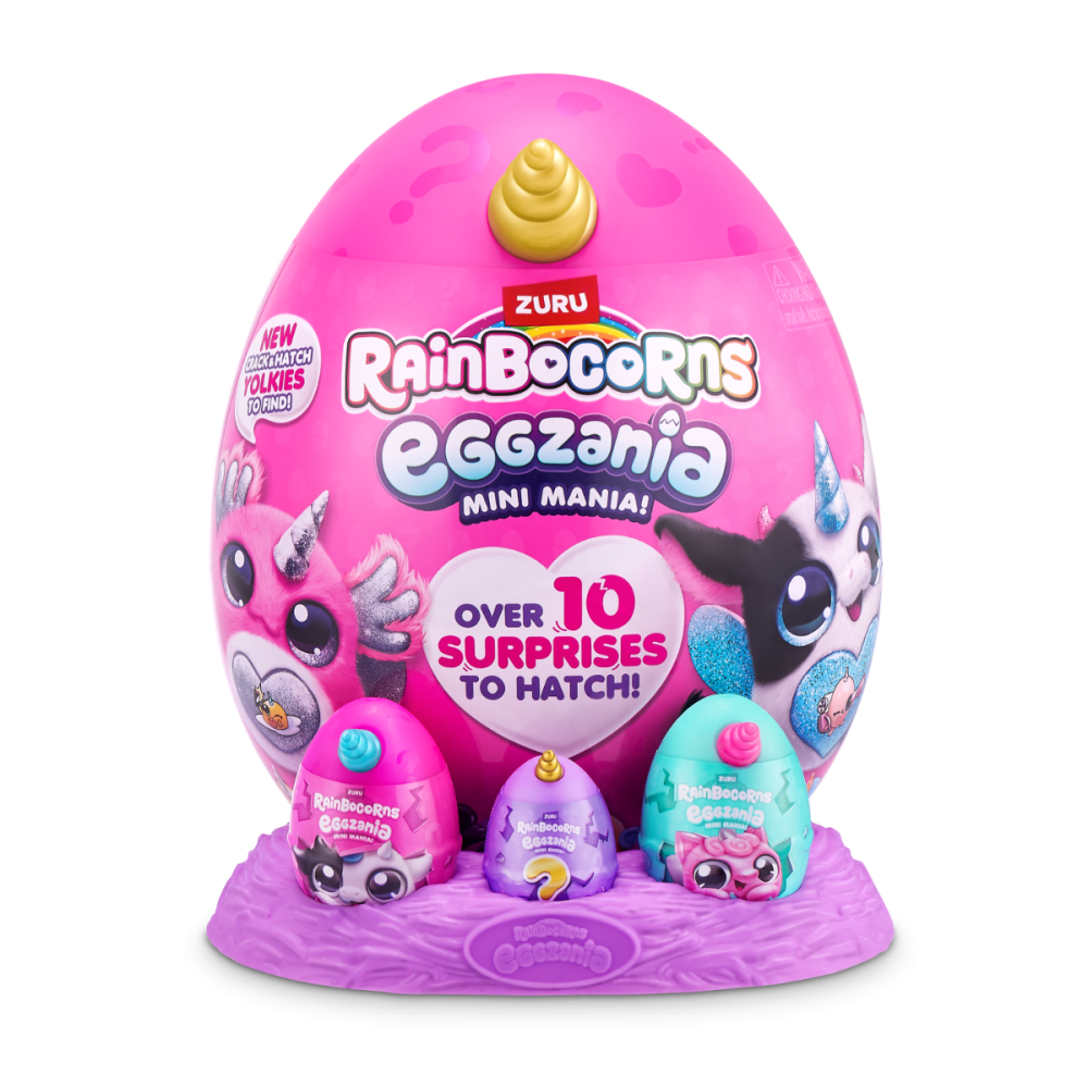 Jucarie de plus surpriza, Rainbocorns, Eggzania Mini Mania