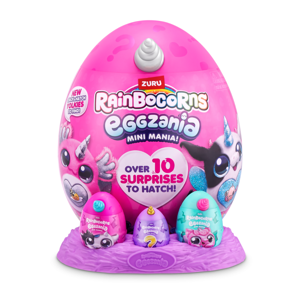 Jucarie de plus surpriza, Rainbocorns, Eggzania Mini Mania
