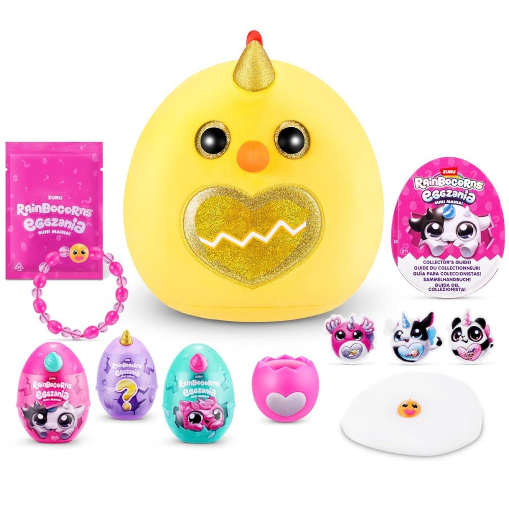 Jucarie de plus surpriza, Rainbocorns, Eggzania Mini Mania