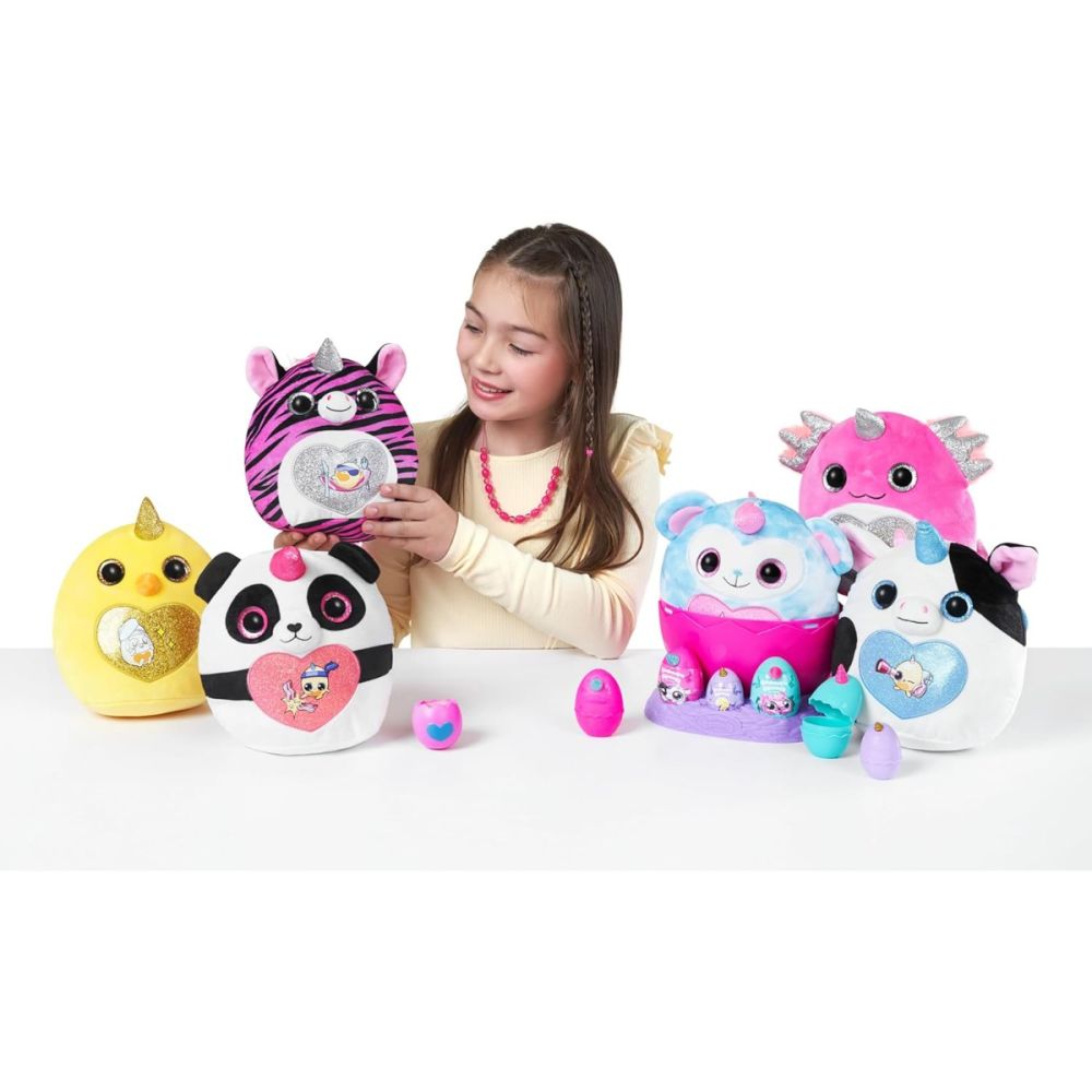 Jucarie de plus surpriza, Rainbocorns, Eggzania Mini Mania