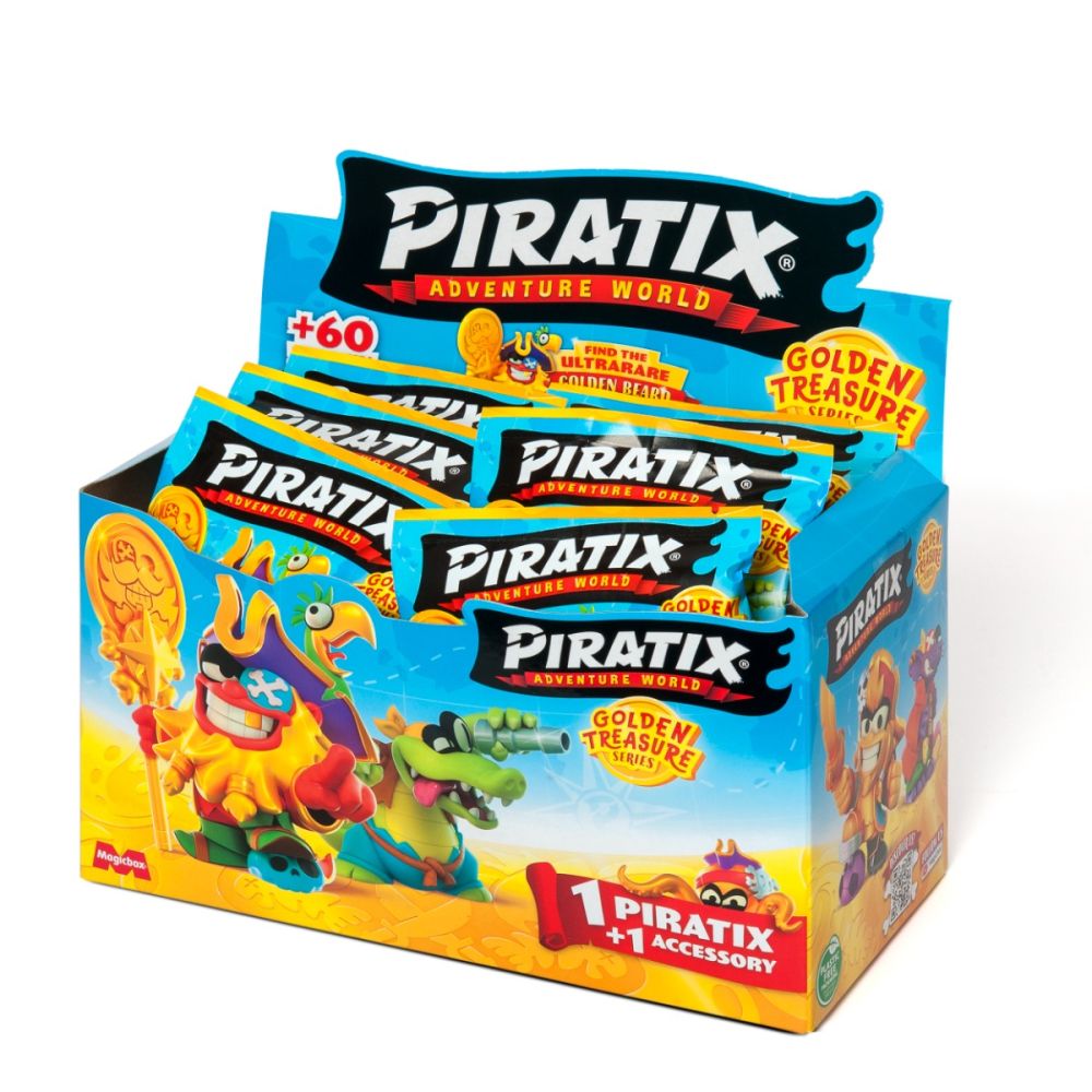 Figurina surpriza cu accesoriu, Piratix, Golden Treasure