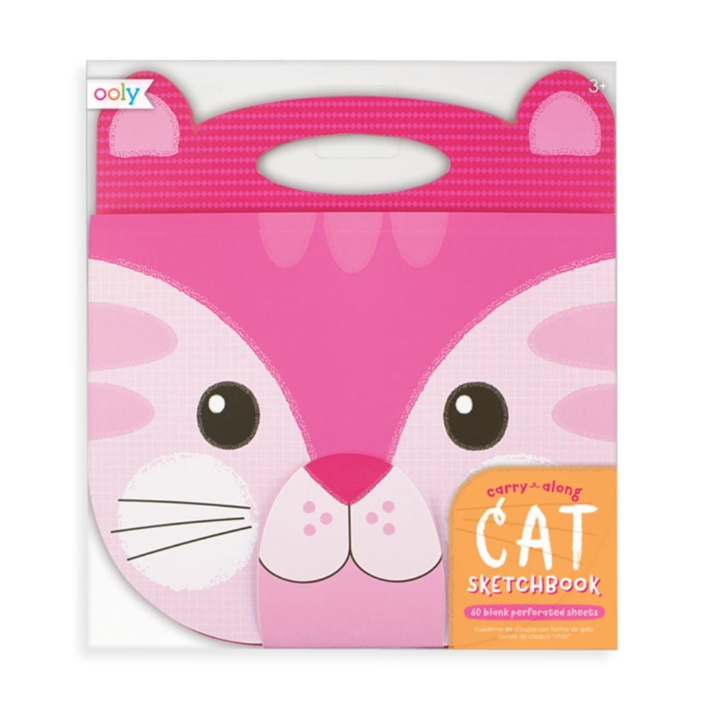 Caiet desen portabil Ooly, Pisica roz