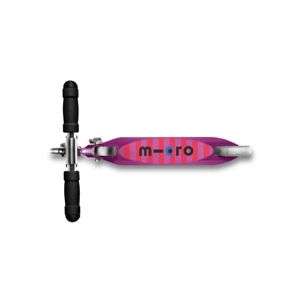 Trotineta pliabila cu 2 roti si lumini LED, Micro, Sprite, Purple Stripe