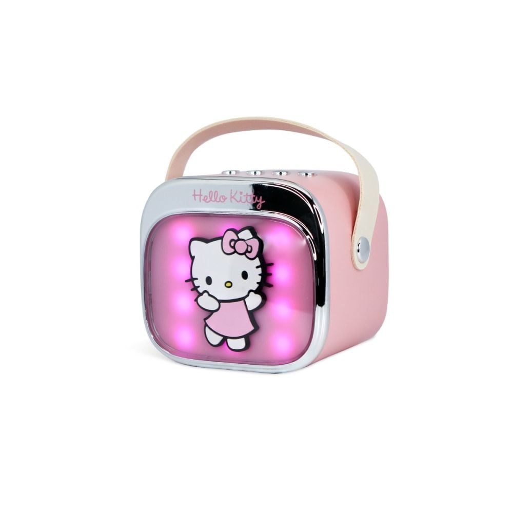 Set karaoke cu boxa, microfon wireless si lumini LED, OTL, Hello Kitty PopSing