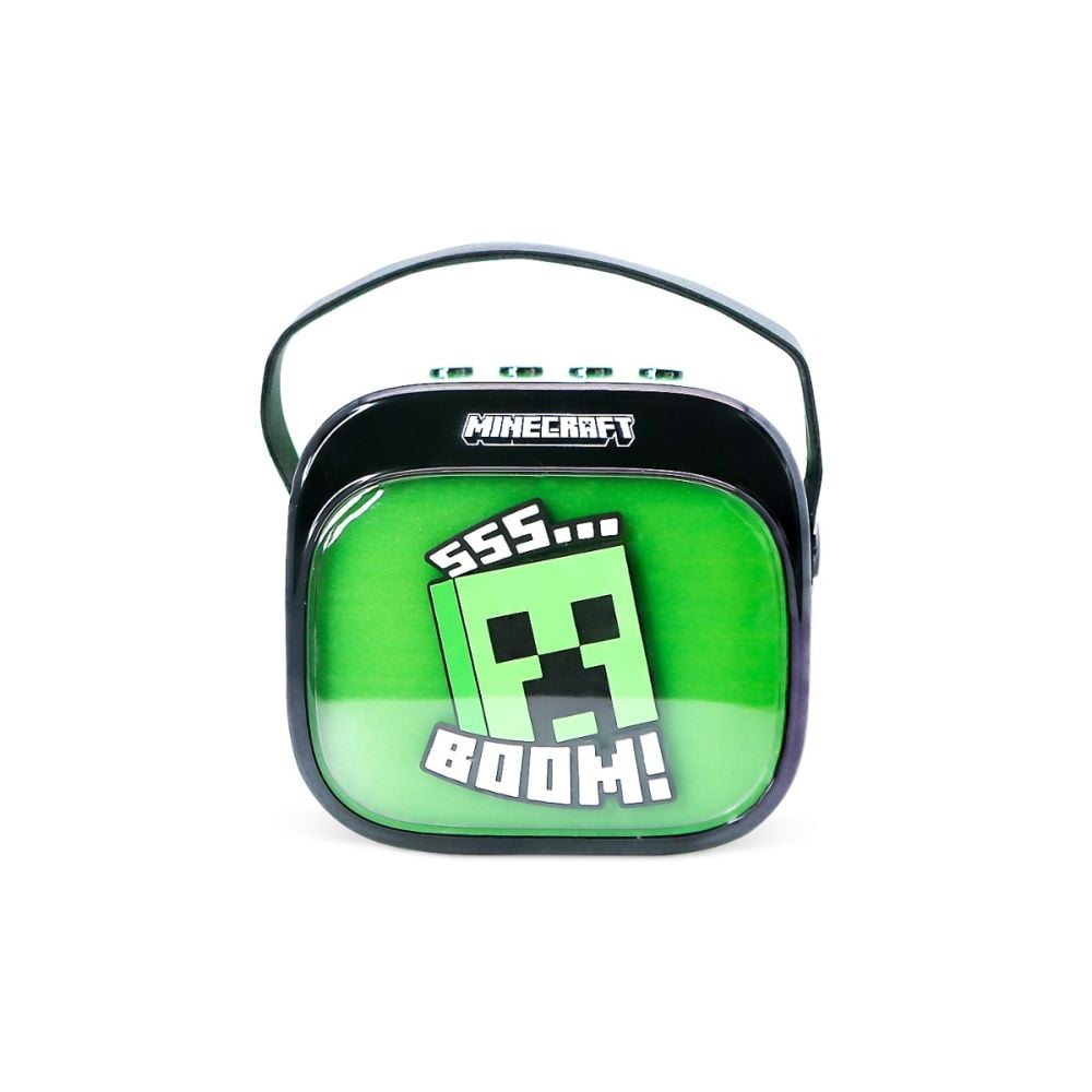 Set karaoke cu boxa si microfon wireless si lumini LED, OTL, Minecraft PopSing
