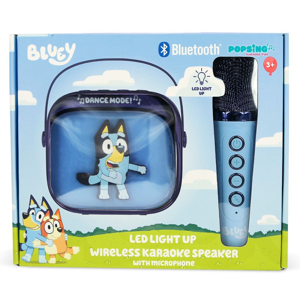 Set karaoke cu boxa si microfon wireless si lumini LED, OTL, Bluey