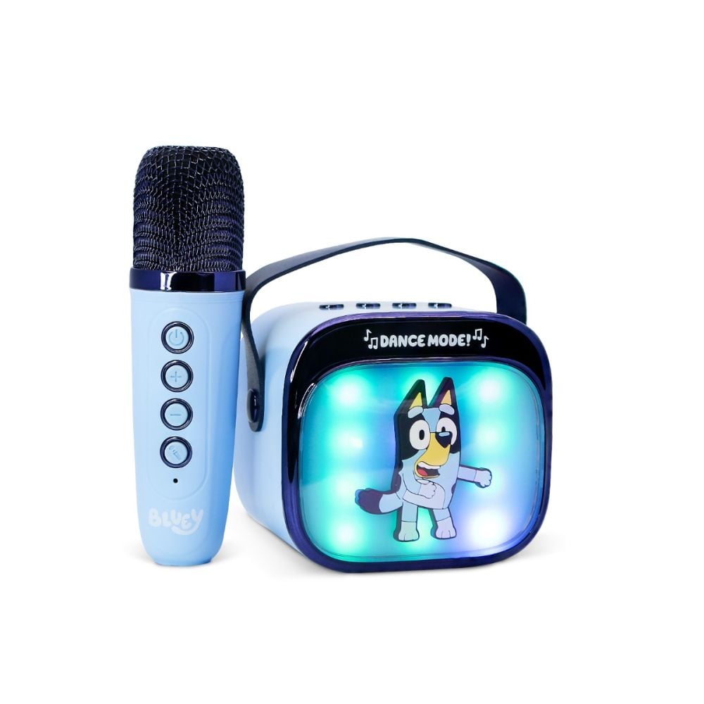 Set karaoke cu boxa si microfon wireless si lumini LED, OTL, Bluey
