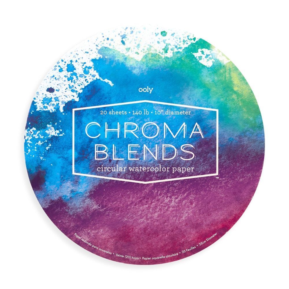 Bloc desen circular Ooly, Watercolor Chroma Blends