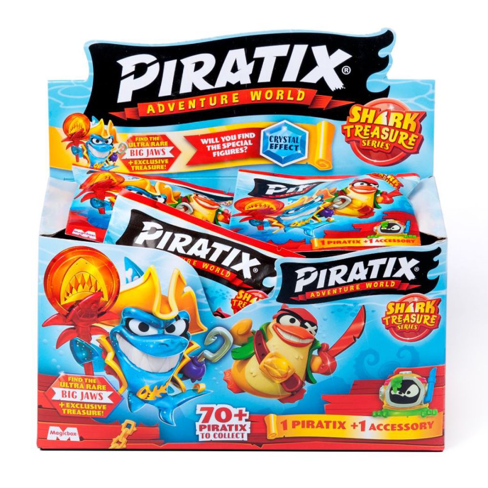Figurina surpriza cu accesoriu, Piratix, Shark Treasure