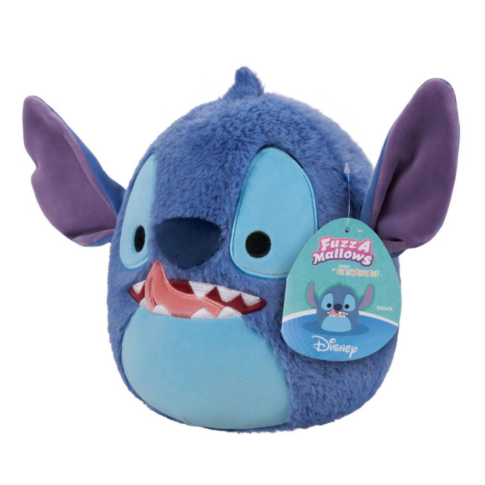 Jucarie de plus, Squishmallows, Fuzzamallows, Disney Stitch, 20 cm