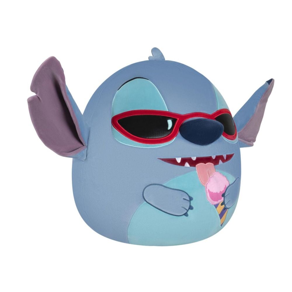 Jucarie de plus, Squishmallows, Disney Stitch cu inghetata, 20 cm