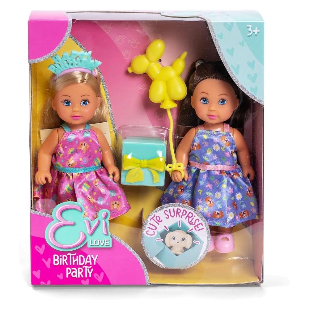 Set 2 papusi si accesorii, Evi Love, Birthday Party